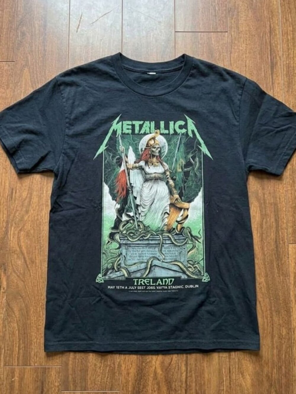 Metallica Live Dublin M72 Tour 2026 T-Shirt Reprint
